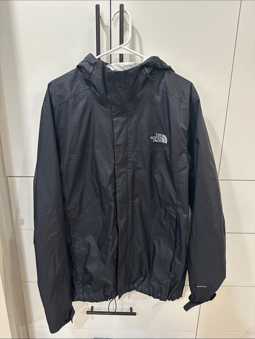 The North Face Black Hooded Rain Jacket